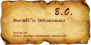 Bordán Odisszeusz névjegykártya